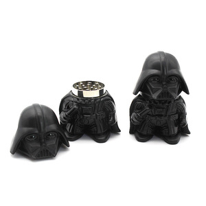 Broyeur à herbes en métal noir à 3 couches, 3 pièces, broyeur à tabac sur le thème du cinéma, accessoire de fumage de haute qualité - Product Image 3