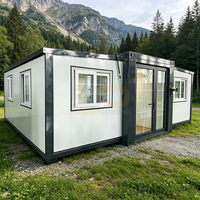 Villa préfabriquée de luxe modulaire mobile en acier de 20 pieds pour l'Australie, maison conteneur de 40 pieds
