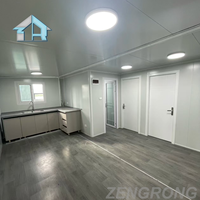 Conteneur extensible 20 pieds, unité préfabriquée tout-en-un, 2 chambres, salle de bain séparée (zone sèche et zone humide) |   Installation rapide pour Farmstay Pool House Mall