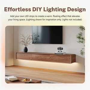 Высококачественная оптовая продажа, современная простая плавающая Подставка для телевизора, настенная Подставка для телевизора, лидер продаж, настенные подставки для телевизора в стиле ретро - Product Image 3