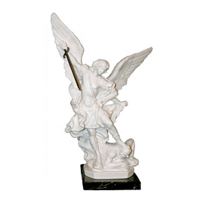 Giardino interno esterno decorazione della chiesa italiana religioso lucidatura marmo bianco st. michael l'arcangelo statua di <span class=keywords><strong>pietra</strong></span> - Product Image 4