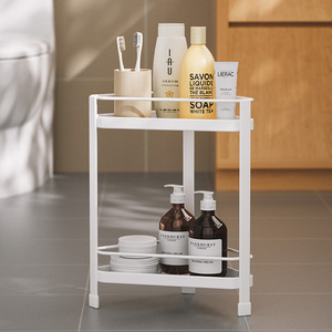 Cross-border exclusive bathroom storage rack, no-drill floor-standing tripod storage rack, corner and <b>gap</b> toilet storage rack - Product Image 1