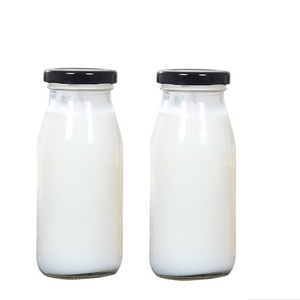 100 Ml Transparante Melk Glazen Fles 100 Ml Sap Fles Pudding Pot Met Plastic Deksel Groothandel 200 Ml 250 Ml 500 Ml 1000 Ml