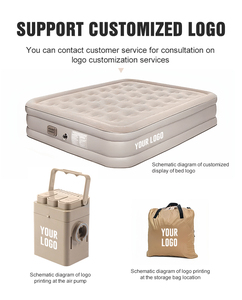 <span class=keywords><strong>Matelas</strong></span> <span class=keywords><strong>Gonflable</strong></span> 3 Places avec Pompe pour Camping Extérieur, Tapis de Couchage Pliant, Lit de Camping <span class=keywords><strong>Gonflable</strong></span> - Product Image 3