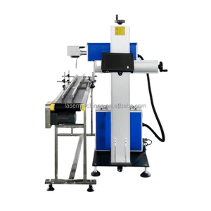 PET Plastic Bottles PVC Pipes <b>Cable</b> Laser <b>Printer</b> Online 60W Co2 Flying Laser Marking Machine for number - Product Image 1