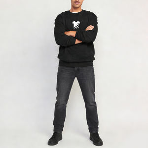 Sweat-shirt à col rond 100 % coton brodé sur mesure pour homme, coupe décontractée, qualité supérieure, vente en gros OEM - Product Image 3