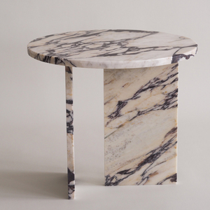 High End Custom Luxury Furniture Real Stone Coffee <strong>Table</strong> Low Plinth Italy Calacatta Viola <strong>White</strong> Marble <strong>Side</strong> <strong>Table</strong> - Product Image 2