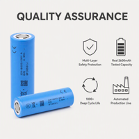 Batería de Litio Cilíndrica EVE 18650-26VA 3.6v 2600mah, Batería Recargable de Litio para Bicicletas Eléctricas y Scooters