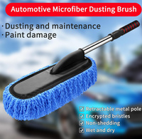 Duster extensible pour l'extérieur de la voiture pour le nettoyage, brosse de nettoyage anti-rayures en microfibre pour l'intérieur, kits de nettoyage de voiture