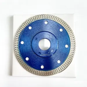 Pexcraft 4.5 ''115x1.2x10x22.23mm Diamond Netwave Porcelain Disco Ceramic Wet Dry Cutter Cutting Tool Turbo Saw Blade