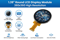 Pantalla LCD de 1.39 Pulgadas Marca BOE, Resolución 360x360, Interfaz QSPI de 15 Pines, 350 Nits, Pantalla Circular TFT para Reloj Inteligente con Perilla Táctil CST8160