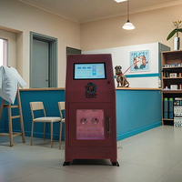 Laveuse automatique pour animaux de compagnie, bain à l'hydrogène, nettoyeur et sécheur de pattes de chien, machine de toilettage en acier galvanisé et inoxydable, modèle fermé