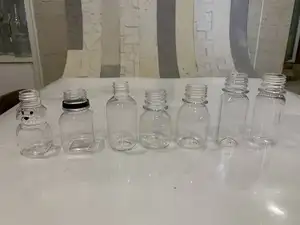 Mini 2oz 60ml 3oz 100 ml 4oz 120ml petite bouteille vide de jus en plastique PET bouteille de boisson d'énergie bouteilles de gingembre avec bouchons
