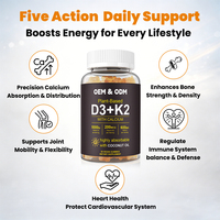 Compléments Gommes Véganes Vitamine D3 K2 Magnésium – Vitamine D avec MK7 K pour un Calcium Renforcé, des Os Plus Forts et une Santé Immunitaire Améliorée