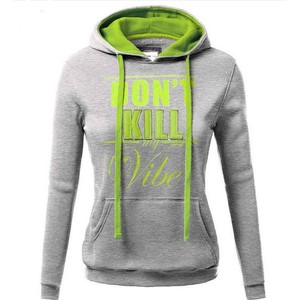 Sudadera con capucha de equipo de lana pesada para mujer Logotipo personalizado Bordado Sublimación Deportes Secado rápido Sudadera con capucha de manga larga - Product Image 2