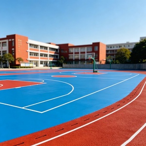 Dalles de sol modulaires en silicone PU 10 mm antidérapantes et insonorisées pour terrains de basketball multi-sports intérieurs/extérieurs Inolp - Product Image 2