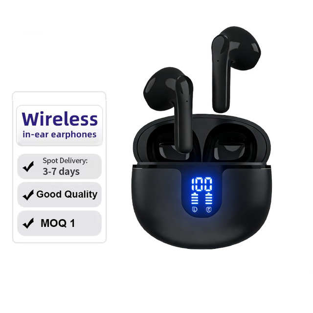 Noise-Canceling Wireless In-Ear Headphones with Digital Display Waterproof Sweatproof Long Battery Life Wireless Earphones