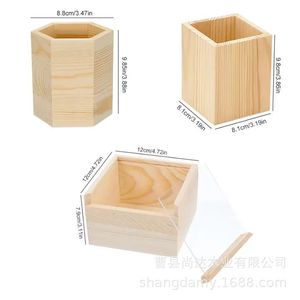 Wooden Japanese-style nail tool storage <b>box</b>, dust brush, <b>pen</b> holder, wooden tray, desktop solid wood storage plate - Product Image 5