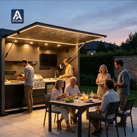 Barbecue portable en acier inoxydable 304 pour extérieur, station de cuisson mobile pliable avec rangement pour patio, jardin, camping