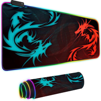 Accessoires pour ordinateur PC, tapis de souris LED, tapis de souris de jeu personnalisé, tapis de souris RGB lumineux, grand format