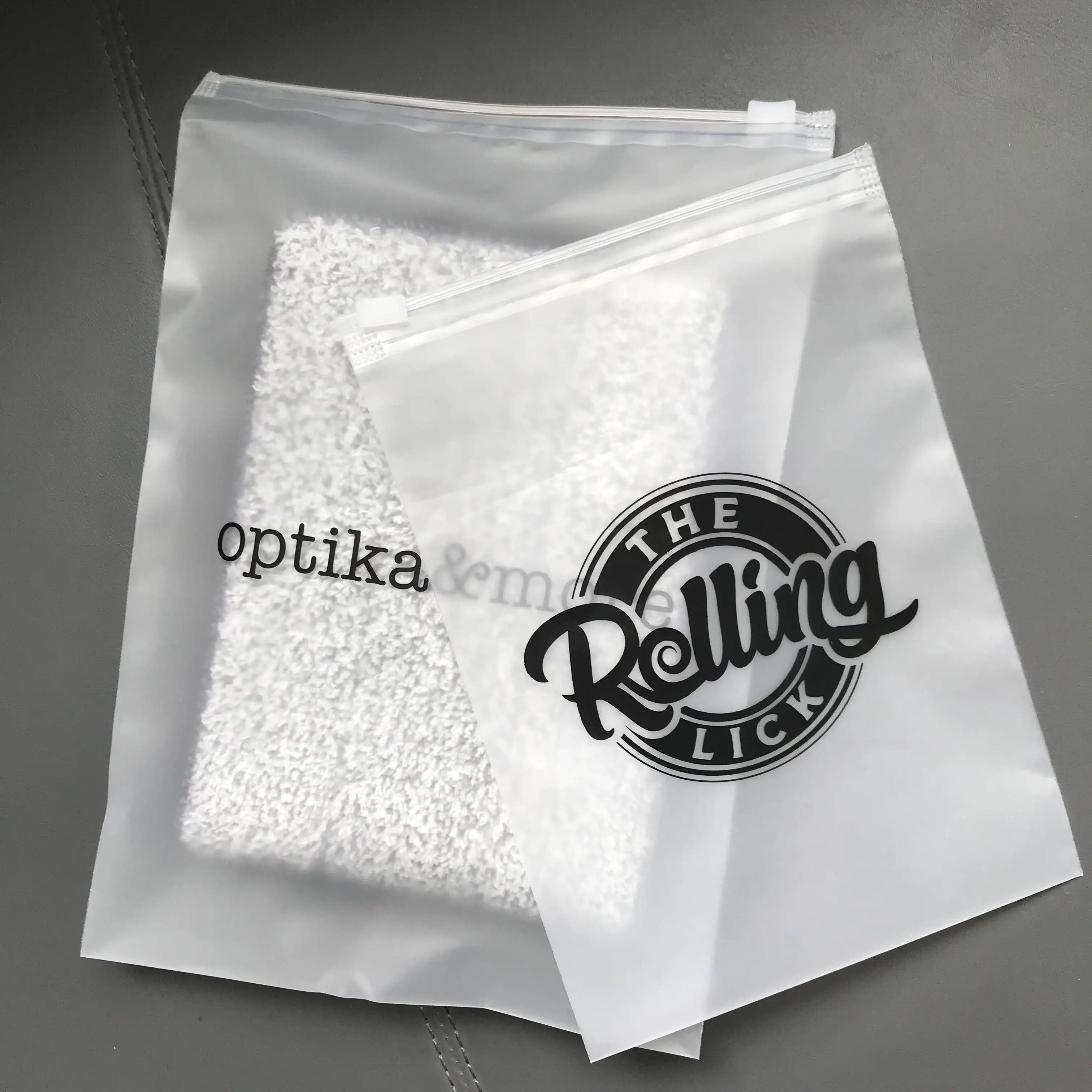 Zip Lock – sacs compostables dégradables à base d'amidon de maïs, sachets en plastique Bio pour vêtements