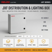 Boîtier de distribution DELIXI JXF pour éclairage, coffret métallique, unité de consommation, montage en surface, certifié CE, IP54, 220/380V AC