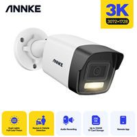 Caméra réseau ANNKE 3K 5MP PoE AI smart H.265 IP67 microphone double lumière carte SD caméra IP extérieure balle PoE