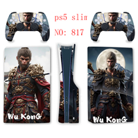 Autocollants en vinyle pour jeux vidéo Myth Wukong pour PS5 Slim, autocollants pour console Myth Wukong pour PS5, accessoires de jeu pour PS5 Slim
