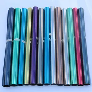 One Way Opaque Black Red Blue Green Silver Building Window Coloring Film Vinyl Glass Decorative Window Films