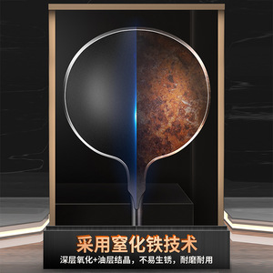 ตะหลิวเหล็กหล่อด้ามไม้จันทน์ สำหรับทำอาหารในกระทะ ใช้ซ้ำได้ อุปกรณ์ครัว - Product Image 4