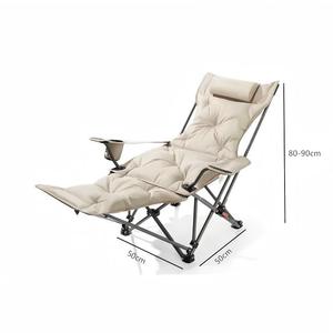 Chaise pliante portable d'extérieur, chaise lune, chaise de camping et de plage, chaise longue de camping, <span class=keywords><strong>lit</strong></span> de sieste avec coton - Product Image 4