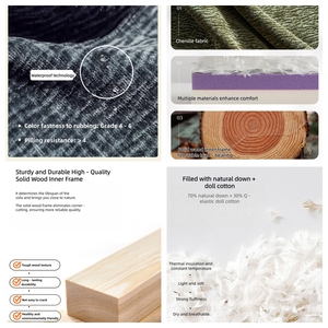 Ensemble de canapé sectionnel moderne et écologique de style rétro avec tissu chenille à motif papillon tufté pour le salon - Product Image 5