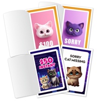 Tarjetas de Juego de la Suerte Personalizadas de Cat Lucky Card Factory, Impresión en Cartón/Cartón Dúplex, 1 Oportunidad, Diseño Gratuito, Boletos con Pestaña Desgarrable