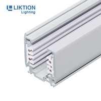 Penjualan terlaris desain Modern 6 kabel 3 Tahap 1m 2m 3m LED Track aluminium Rail Sistem cahaya COB Track Spotlight Rail untuk penggunaan di toko