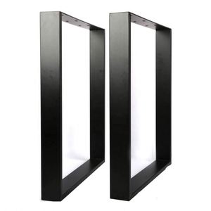 Patas de escritorio de tubo rústicas de alta resistencia, patas metálicas para muebles de sala de reuniones, patas de hierro fundido negro DIY, patas industriales para mesas de cocina, comedor y café. - Product Image 4