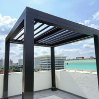 Sweet Home Alu Persienne Toit Mobilier d'extérieur Gazebo à persienne motorisé Bar de jardin Prgolas Aluminio Pergola
