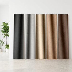 Panneau en lattes de bois insonorisant, style simple et écologique, 60*240cm, panneau décoratif personnalisé pour la décoration intérieure de résidence privée - Product Image 1
