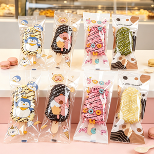 Bolsas Transparentes para Empacar Helados con Diseño de Dibujos Animados, Bolsas de Plástico Termosellables, Bolsas Personalizadas para Envolver Helados - Product Image 1