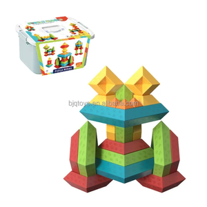 BJQ DIY juegos de bloques de construcción rompecabezas geométrico Arco Iris Torre pirámide apilamiento creativo Unisex juguete educativo para niños 5-7 años - Product Image 3