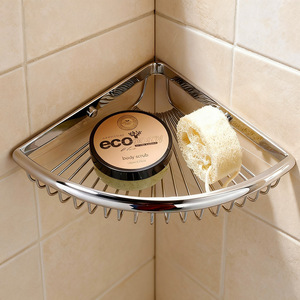 Estante de Esquina Rectangular de Acero Inoxidable Moderno de Doble Nivel para Baño, Montado en la Pared, para Almacenamiento de Toallas en la Ducha o el Inodoro, Impermeable - Product Image 2