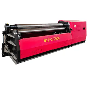 Steel Roll Press Forming Plate Bending Rolls W12 6x2000mm Metal Plate 4 Roller Bender Machine 4 Roller Rolling Machine