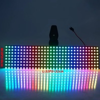 Panneau matriciel en cuivre LED RGB SMD 5050 P10 8x32, module d'affichage couleur, WS2812B adressable, matrice de points 256 pixels contrôlée