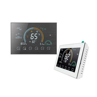 Pengatur suhu wifi, termostat cerdas tombol sentuh 24V untuk sistem rumah HVAC