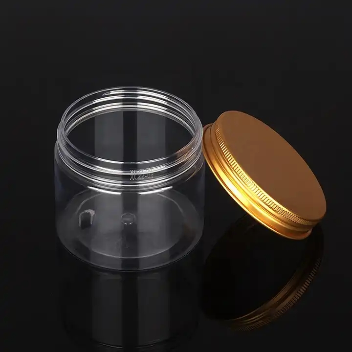 Wholesale 50-500ml PET Transparent Wide Mouth Plastic Jars With Lids Skin Care Cream Empty Jars for Lotions and Creams