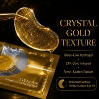 Patchs Hydrogel au Collagène et à l'Or en Sachet Scellé Frais pour Soins de Beauté, Spas et Voyages