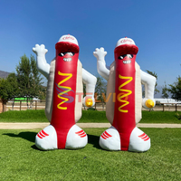 Modèle de nourriture de saucisse gonflable géant de ballon de dessin animé de hot-dog gonflable de 10 pieds pour la publicité extérieure de restauration rapide