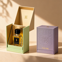 Boîte à parfum en carton écologique de luxe en matériaux recyclés - Emballage cosmétique en papier texturé avec gaufrage et fermeture magnétique