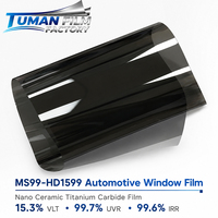 Película de Protección Solar para Ventanas de Automóviles Tuman, Nano Cerámica de Carburo de Titanio, con Rechazo de Infrarrojos del 99.6% para Vidrio de Vehículos