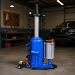 Gato Hidráulico Automático de 20 Toneladas (44092 Libras) de Capacidad, Rango de Elevación de 10.2-19.5 Pulgadas, Gato Neumático/Manual de Servicio Pesado Soldado para Automóviles - Product Image 2