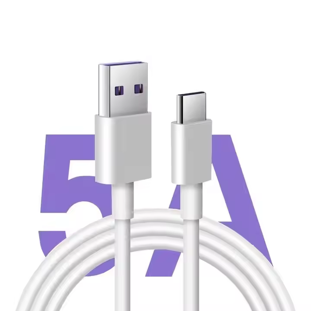 Wholesale 1M 2M Black PVC Type C USB Cable for Samsung for Huawei Mobile Phones 5A 3A Quick Charge Fast Charging Computer